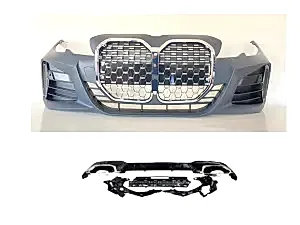 Bmw 3 Uyumlu Serisi G20 İçin G22 Dönüşüm Body Kit (Krom Çerçeveli)