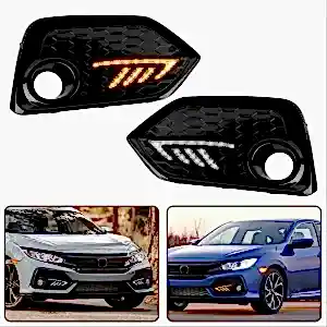 Honda Civic Uyumlu Fc5 2016-2020 Typer Ön Sis Ledi - Görsel 3