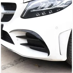 Mercedes W205 Uyumlu 2015-2018 Ön Tampon Bıçakları 2 Parça (Piano Black)