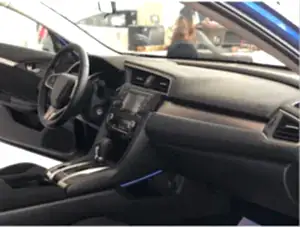 Honda Civic Uyumlu Fc5 2016-2020 Vites Konsol Aydınlatma - Mavi