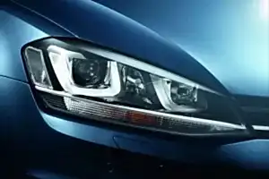 Volkswagen Golf Uyumlu 7Mk7 2012 - 2018 U Led Far Silver Hareketsiz