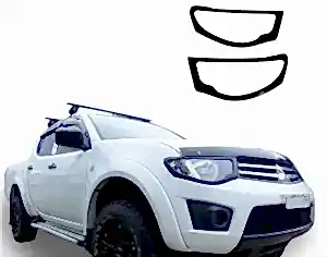 Mitsubishi L200 Uyumlu 2008-2011 Far Çerçeve Kaplama Siyah