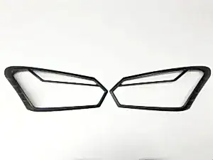İsuzu D-Max Uyumlu 2018+ Far Çerçevesi Kaplama Siyah Sinyal Çizgili
