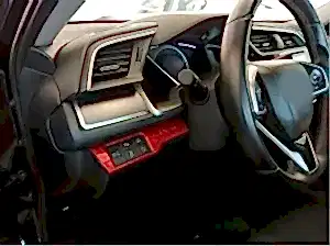Honda Civic Uyumlu Fc5 2016-2020 Kontrol Panel Kaplama- Kırmızı