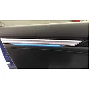Honda Civic Uyumlu Fc5 2016-2020 Kapı İç Çıta Ambians 2 Parça Mavi