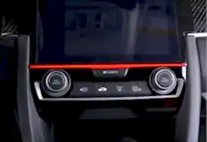 Honda Civic Uyumlu Fc5 2016-2020 Kırmızı Hava Menfez Çıtası