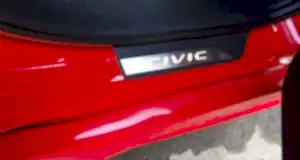 Honda Civic Uyumlu Fc5-Fk7 2016-2020 Işıklı Kapı Eşiği Kırmızı