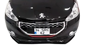 Peugeot 208 Uyumlu (2012-2015) Ön Tampon Altı Lip (Plastik)