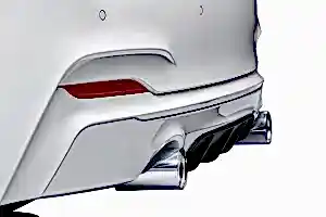 Bmw 2 Uyumlu Serisi F22 2014 Sonrası M Performance Arka Tampon Eki - Difüzör (Plastik)