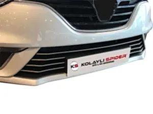 Renault Megane Uyumlu 4 Hatchback-Sedan Ön Tampon Çıtası 7 Parça Krom 2017 Ve Sonrası