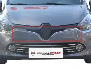Renault Clio Uyumlu 4 Sport Tourer Ön Panjur Çıtası U Formlu 2 Parça Krom 2013-2016