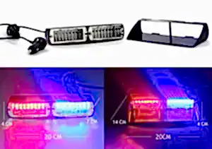 Flaş Led Çakarlı 16W Kırmızı-Mavi 8 Fonksiyonlu / Lapa176