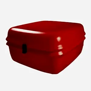 Motosiklet Servis Uyumlu Çantası Midi Box Kırmızı 110 Litre, Kilitli, Kaldıraç Pe