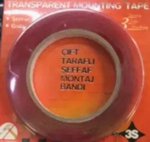 Çift Taraflı Uyumlu Şeffaf Bant 3S 1Cm X 5M / Yaba05
