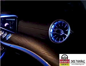 64 Renk Uyumlu Ledli Hava Izgara Mercedes C Serisi W205 İç Atmosfer Işığı