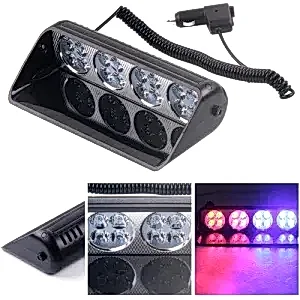 Cam İçi Uyumlu Çakar Lamba Uzaktan Kumandalı 16 Led 24W 12V Kırmız