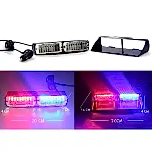 Flaş Led Uyumlu Çakarlı 16W Kırmızı-Mavi 8 Fonksiyonlu / Lapa176