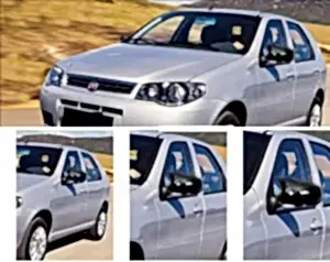 Fiat Palio Uyumlu 2010-2012 Yarasa Ayna Kapağı (Parlak Siyah)