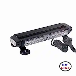Çakar Lamba Uyumlu Çift Taraflı 30 Led Mavi-Kırmızı