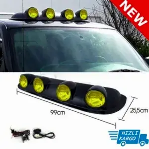 Off Road Uyumlu Sis Farı Tavan Sis Lambası 4 Lü Sarı
