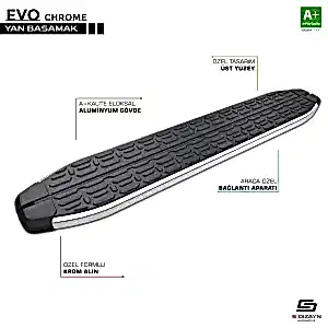 Suzuki Sx4 Uyumlu 2 S-Cross Evo Krom Yan Basamak 173 Cm 2014-2021