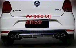 Volkswagen Polo Uyumlu Arka Difüzör Abs Plastik 2009-2014