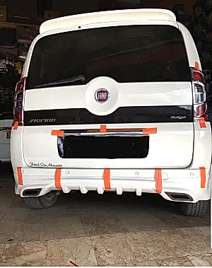 Fiat Fiorino Uyumlu X Difüzörlü Arka Karlık Boyalı