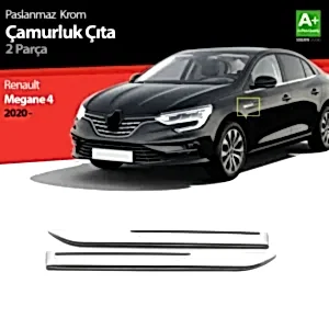 Renault Megane Uyumlu 4 Krom Çamurluk Sinyal Çıtası 2 Parça. 2020 Üzeri