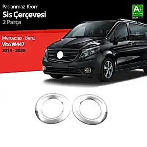 Mercedes Vito Uyumlu W447 Krom Sis Farı Çerçevesi 2 Parça. 2014-2