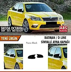 Skoda Octavia Uyumlu Mk2 A5 Facelift Batman Ayna Kapağı 2009-2013
