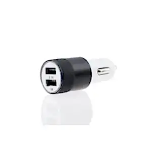 Çakmak Soketi Çift Usb'li-Siyah / Icca84-2