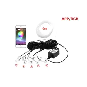 Araç İçi Dekoratif Ortam Işığı 64 Renkli 5 Ledli / Laam429