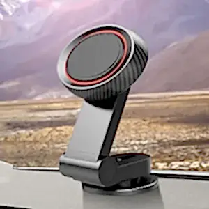 Karbon Desenli Torpido Üstü Mıknatıslı Telefon Tutacağı / Syte176