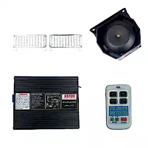 Mikrofonlu Led İkaz Lamba Metal Uzaktan Kumandalı (13 Sesli) Siren/Sssr45