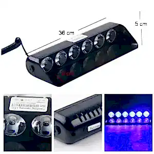 Cam İçi Çakar Lamba Uzaktan Kumandalı 27 Led 27W 12V Kırmızı-Beyaz-Mavi / Lapa521
