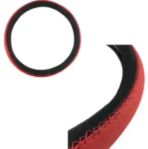 Direksiyon Kılıfı 38 Cm Siyah/Kırmızı / Dıkı342-Sk