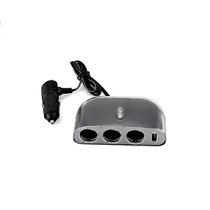 Usb'li 3'Lü Işıklı Çakmak Soketi / Icca72