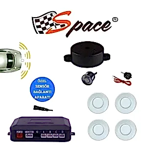 Space Ses İkazlı Park Sensörü 22 Mm Beyaz / Gupr10-B