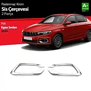 Fiat Egea Uyumlu Sedan Krom Sis Çerçevesi 2 Parça. 2020 Üzeri