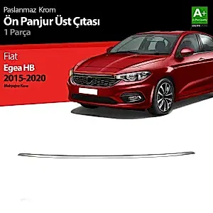 Fiat Egea Uyumlu Hatchback Krom Ön Panjur Üst Çıtası 2015-2020