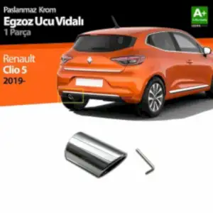 Renault Clio Uyumlu 5 Krom Egzoz Ucu Vidalı 2019 Ve Üzeri