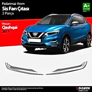 Nissan Qashqai Uyumlu Krom Sis Farı Çıtası 2 Parça 2017-2021