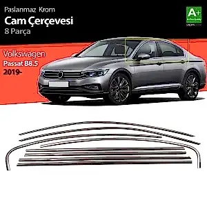 Volkswagen Passat Uyumlu B8.5 Krom Cam Çerçeve 8 Parça 2019 Ve Üzeri