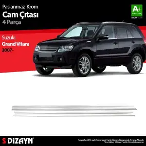 Suzuki Grand Uyumlu Vitara Krom Cam Çıtası 4 Parça. 2007 Üzeri