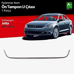 Volkswagen Jetta Uyumlu Krom U Formlu Ön Tampon Çıtası 1 Parça. 2011-2014