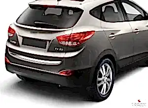 Hyundai İx35 Uyumlu Krom Bagaj Alt Çıta 2010-2015