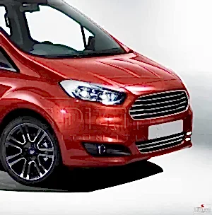 Ford Courier Uyumlu Krom Ön Tampon Çıta 2 Parça 2014-2017