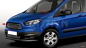 Ford Courier Uyumlu Krom Ön Panjur 4 Parça. Orj Model 2014-2017