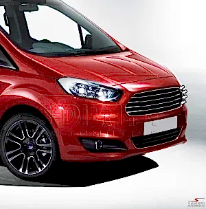 Ford Courier Uyumlu Krom Ön Panjur 4 Parça 2014-2017