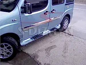 Fiat Doblo Uyumlu Krom Yan Kapı Çıtası 4 Parça 2006-2010 (Geniş)